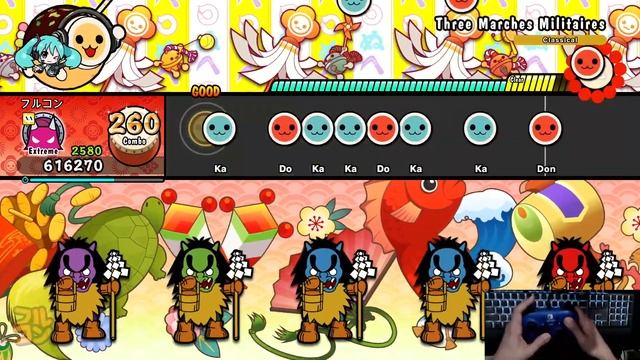 【Taiko No Tatsujin: Rhythm Festival】 Three Marches Militaires (Cam) Extreme Full Combo