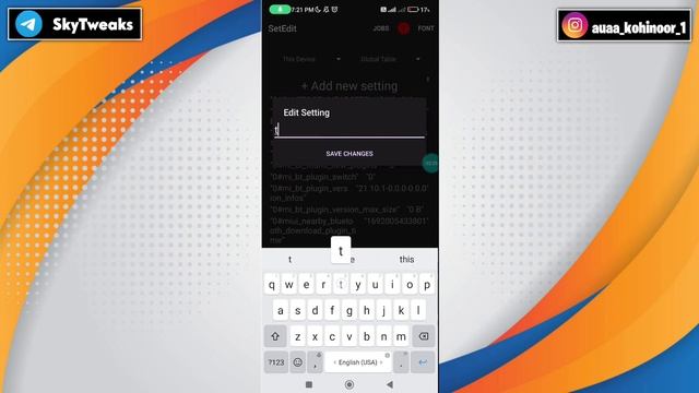 SetEdit Commands For Gaming And Performance No Root | Games Speed Fast