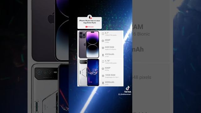 iPhone 14 Pro Max vs Asus Rog Phone 6 Pro смотреть онлайн