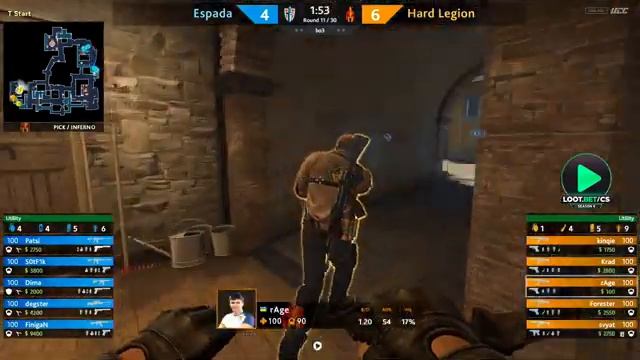 (RU) Espada vs Hard Legion | LOOT.BET/CS Season 6 | map 1 | by @Toll_tv & @Mr_Zais смотреть онлайн