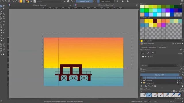 Krita: How to create a Silhouette смотреть онлайн