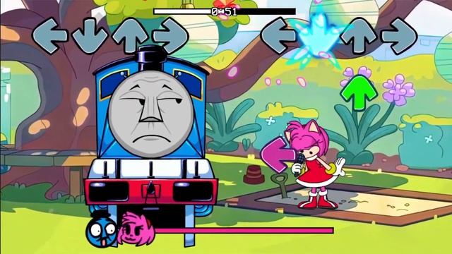 FNF Thomas Big Engine Brawl vs Sonic Frontiers Sings Bluey Can Can | Sonic.Exe 3.0 FNF Mods смотреть онлайн