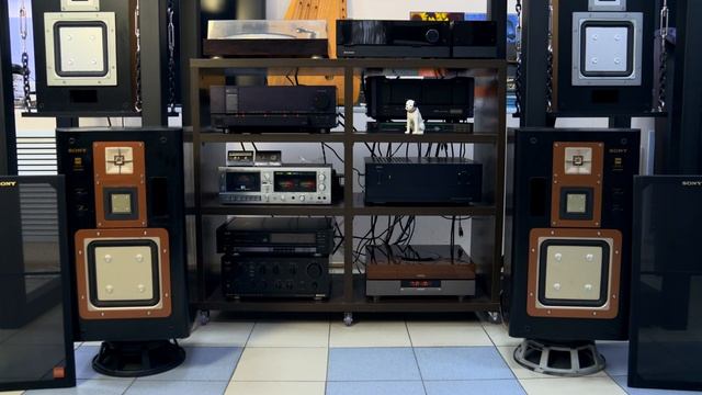 SONY APM-66ES видео работы акустических систем с усилителем AUREX SC-Λ99