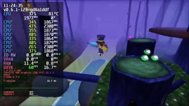 Let's Play on Linux - A Hat in Time (Proton 6.3 + MangoHUD + DXVK v1.8) смотреть онлайн