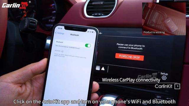 CarlinKit 4.0 | CP2A Wireless CarPlay adapter-connection method смотреть онлайн
