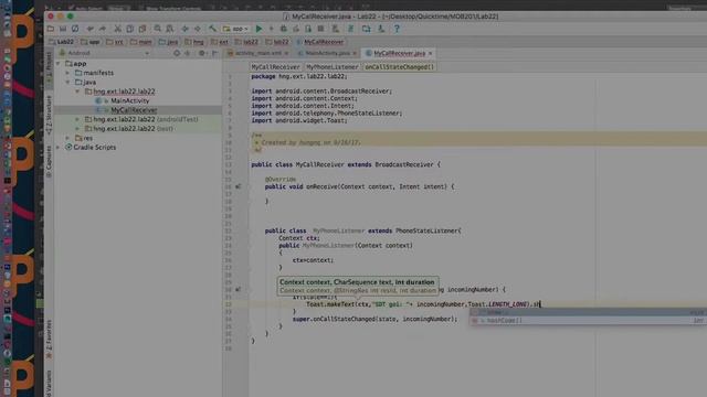[ Lap trinh Android Studio ] - Sử dụng Broadcast Receiver để nhận biết cuộc gọi đến смотреть онлайн