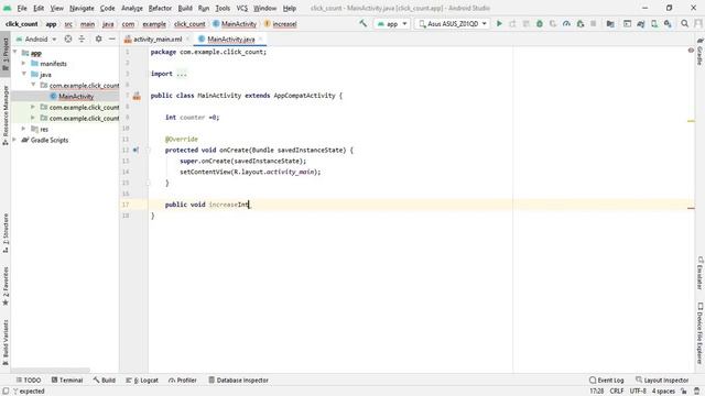 Click Counter App| How to count Clicks using android studio? смотреть онлайн