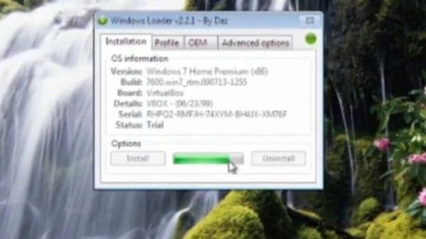 Windows 7 Home Premium on Virtual Box + Windows Activation