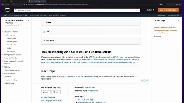 Install AWS CLI v2 on a Mac смотреть онлайн