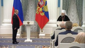 Вручение Ордена "За заслуги перед Отечеством" митрополиту Антонию (Черемисову)