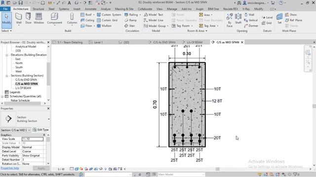 #36. Doubly Reinforced Beam In Revit.| Revit Structure For Free. смотреть онлайн