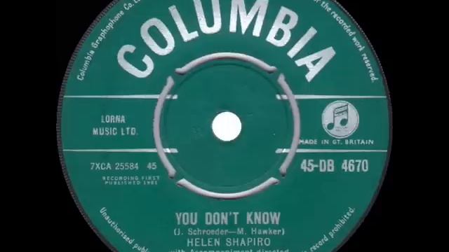 1961 Helen Shapiro - You Don’t Know (#1 UK hit) смотреть онлайн