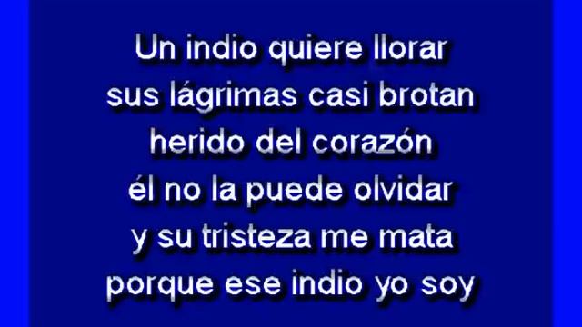 KARAOKE BANDA MACHOS - UN INDIO QUIERE LLORAR смотреть онлайн