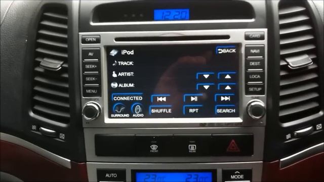 FlyAudio Hyundi Santa Fe 2010 HD DVD GPS Media System смотреть онлайн