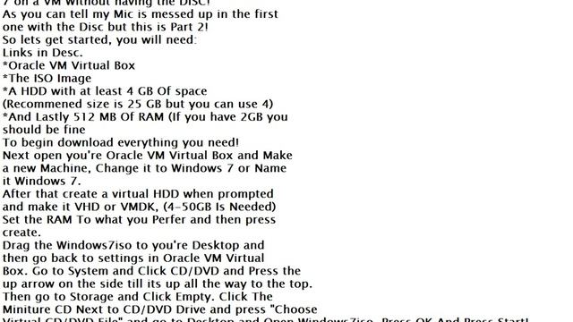 Windows 7 On Virtual Box Install WITHOUT Disc! смотреть онлайн