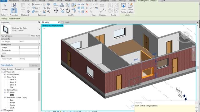 Revit #6 Doors and Windows and loading new family objects смотреть онлайн