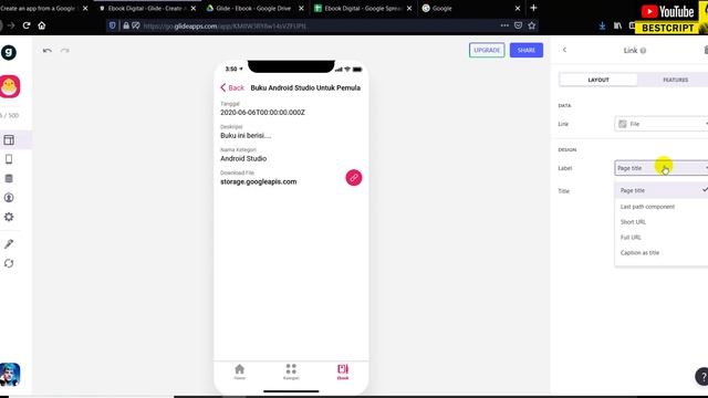 Glide Mobile : Aplikasi M-BOOK Berbasis Client & Server | Bisa Download File & Komentar | No Coding смотреть онлайн