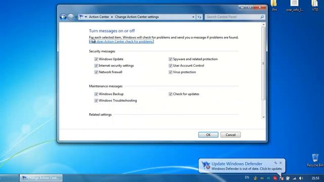 Windows 7 Disable Action Center Notifications смотреть онлайн