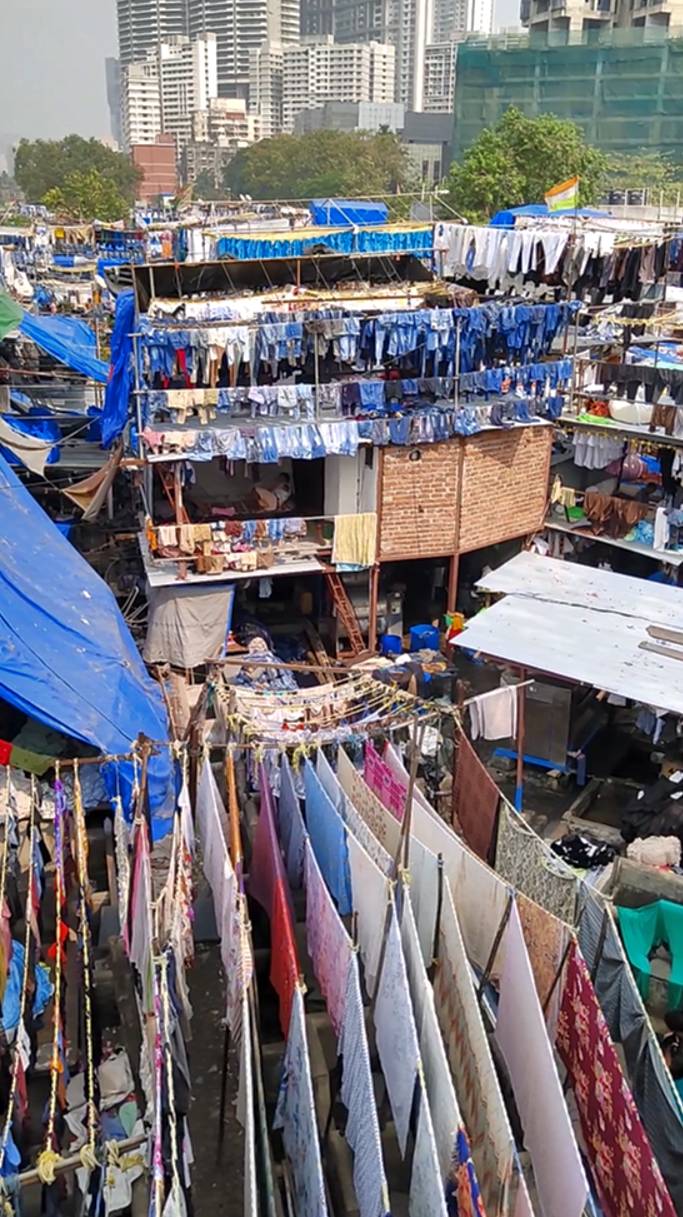 Прачечная Мумбая на открытом воздухе (Индия) смотреть онлайн