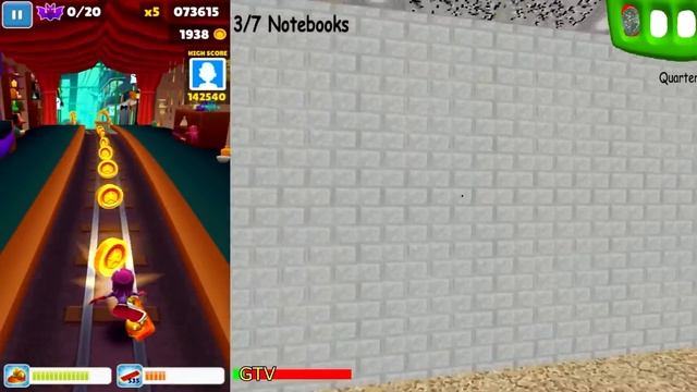Subway Surfers vs Baldi's Basic In Slow Edition смотреть онлайн