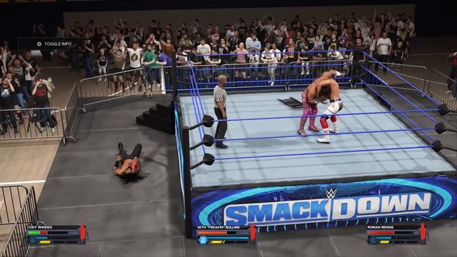 WWE 2K24 My GM Mode Roman Reigns Vs Cody Rhodes Vs Seth Rollins смотреть онлайн