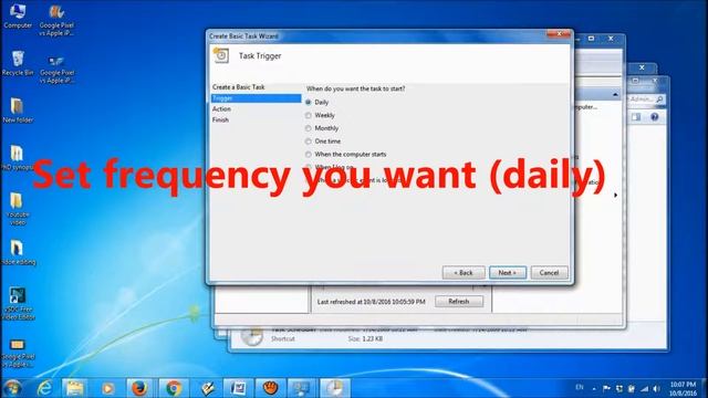 How to schedule daily automatic shutdown in Windows 7 - Simple method..!! смотреть онлайн