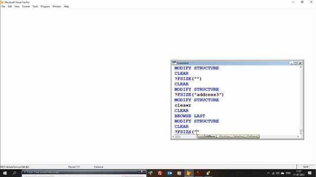 vfp fsize function | visual foxpro FSIZE function command смотреть онлайн