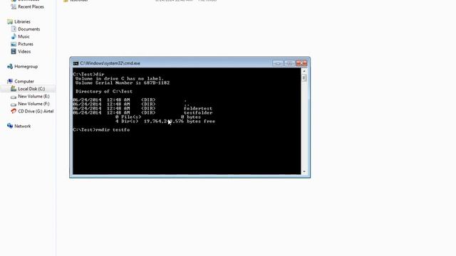 RMDIR WINDOWS COMMAND DEMO смотреть онлайн