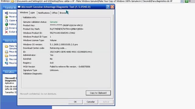 Validar XP com o Keyfinder смотреть онлайн