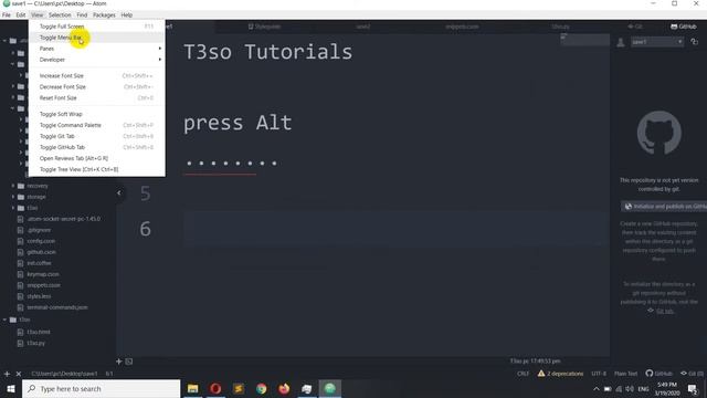 How to Hide menu bar in Atom Editor смотреть онлайн