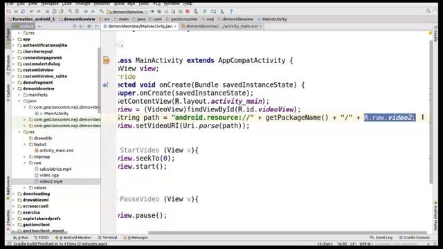 Exemple d Android videoview смотреть онлайн