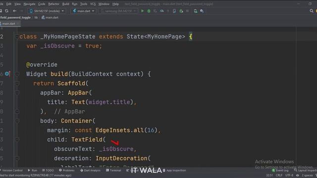 FLUTTER ANDROID - TEXT FIELD PASSWORD TOGGLE || OBSCURE TEXT || TUTORIAL смотреть онлайн
