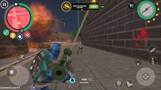 Rope Hero: Vice Town (Ground Assault Machine) Rope Se Bandhi Bandook - Android Gameplay HD смотреть онлайн