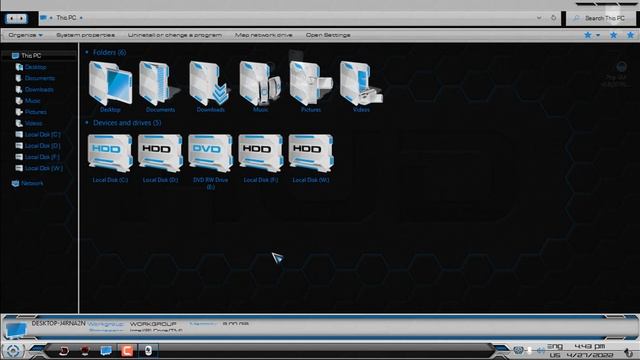 Windows 10 setup - HUD theme- Blue and White - Completely transformation смотреть онлайн
