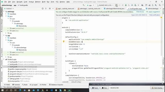 how to create admin client app | android studio tutorial смотреть онлайн