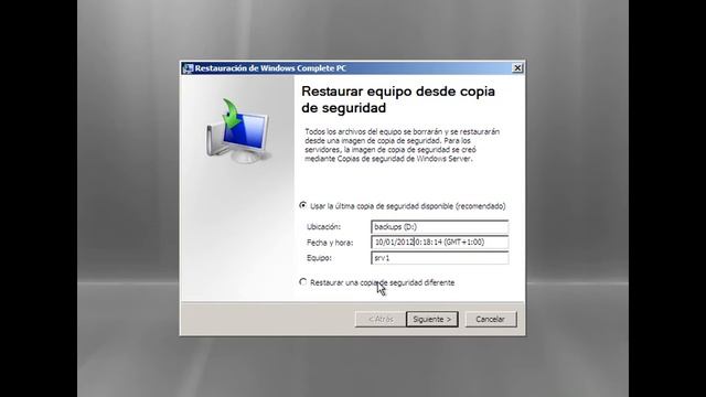 BACKWIN05: Recuperar Sistema completo de un backup anterior. Windows Server 2008. Modo Gráfico. смотреть онлайн