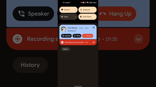 Stock Android 12 Beta 4.1 Incoming Call Screen (Google Pixel 4a) смотреть онлайн