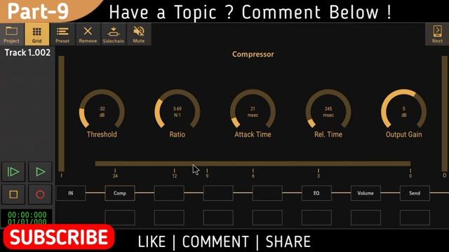 Compressor | Part-9 | Audio Evolution Mobile Tutorials | Hindi/Urdu смотреть онлайн
