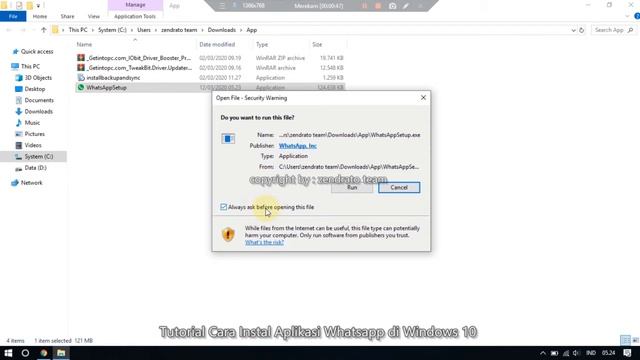 Tutorial Cara Instal Aplikasi WhatsApp di Laptop Windows 10 смотреть онлайн