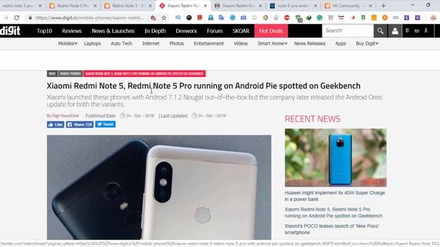 Redmi Note 5 Pro Miui 10.0.7.0 Start Rolling Out With Android PIE 9.0 | Redmi Note 5 Pie Update смотреть онлайн