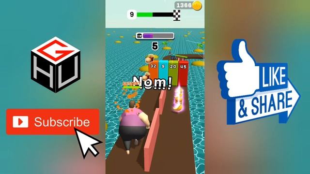 Fat Pusher Gameplay || Level 1-15 || iOS/Android смотреть онлайн