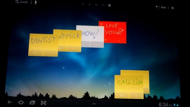 Sticky Notes HD Tablet Widget for Android (version 1.5) смотреть онлайн