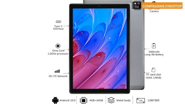 YOTOPT U10 Tablet 10 Pulgadas Android 10.0 con Teclado y Ratón, Octa-Core, 64GB ROM, 4GB RAM смотреть онлайн