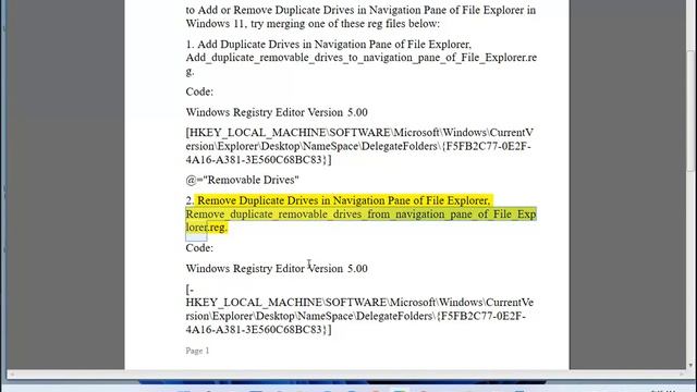 Add/Remove Duplicate Drives in Navigation Pane of File Explorer in Windows 11 смотреть онлайн