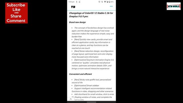 ONEPLUS 9, 9 PRO COLOR OS 12 ANDROID 12 OFFICIAL STABLE UPDATE | COLOR OS 12 OFFICIAL STABLE UPDATE смотреть онлайн