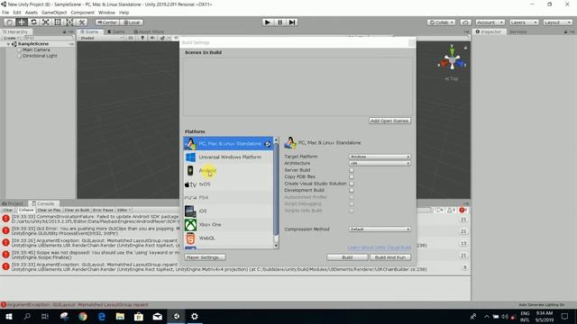 Unity Player setting not showing issue fixed | unity3d build setting смотреть онлайн