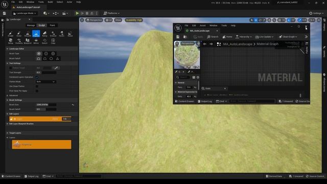 Simple Landscape Material Unreal Engine 5 Tutorial ue54 смотреть онлайн