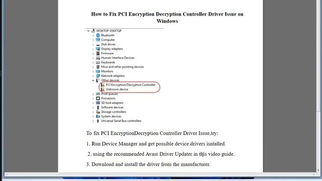 Fix PCI Encryption Decryption Controller Driver Issue on Windows смотреть онлайн