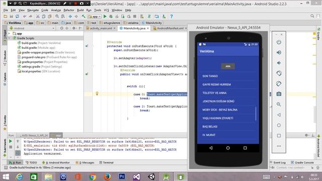 Listview item click example &start another activity using intent / Android ListView Tıklanma Olayı смотреть онлайн