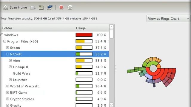 Baobab -- Disk Usage Analyzer смотреть онлайн